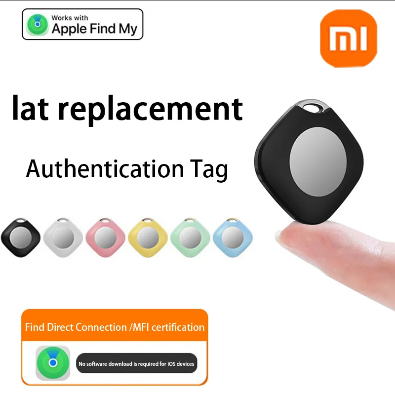 Xiaomi rastreador gps bluetooth airtag funciona com apple encontrar meu aplicativo inteligente itag pet chave localizador de bagagem rastreador para sistema ios