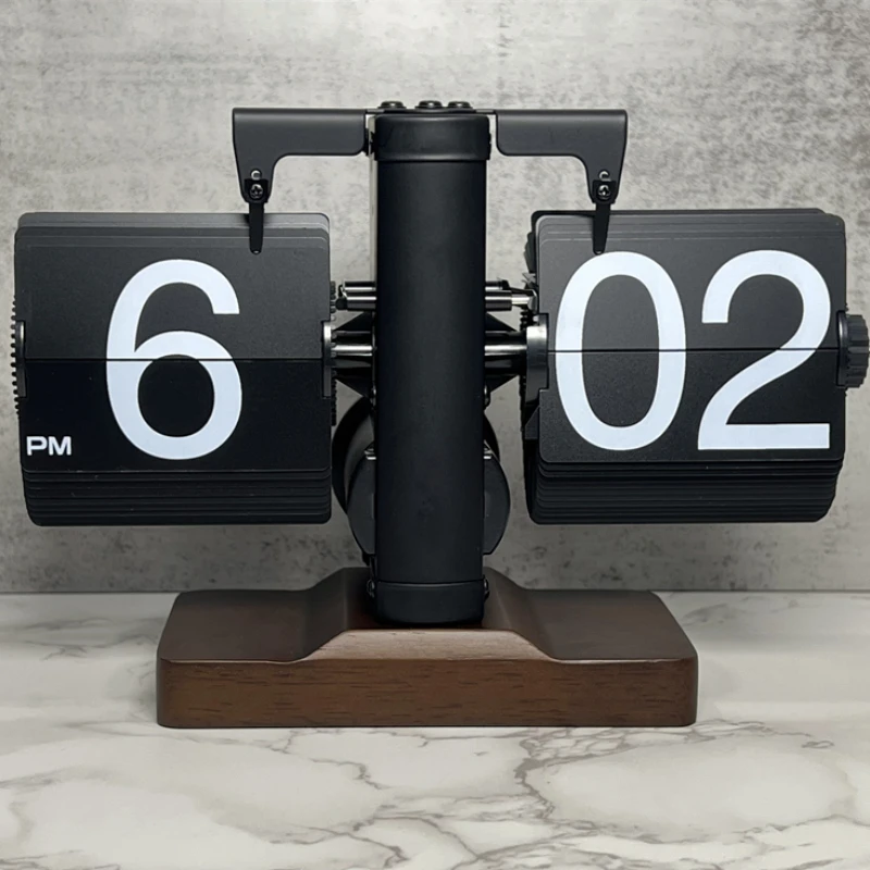 

Black Flip Page Table Clock, Desktop Digital Desk Clocks, Art Office Decoration, Home Interior Accessories, Bedside Ornaments