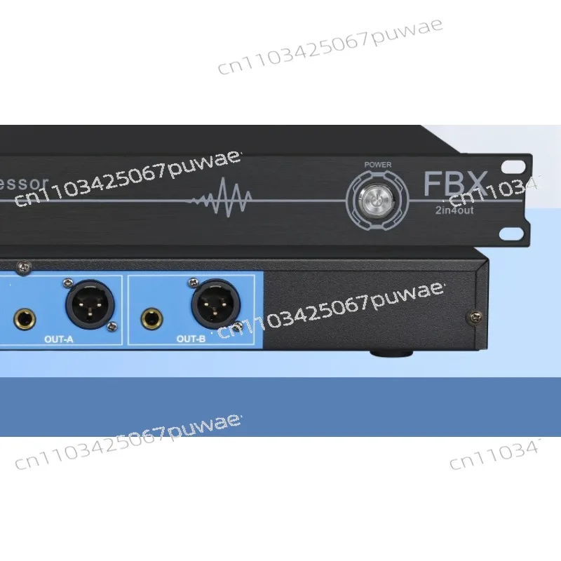 Wireless Mic Feedback Suppressor - Anti-Howling Frequency Shifter Processor - Portable Rechargeable Audio Device for Speaker