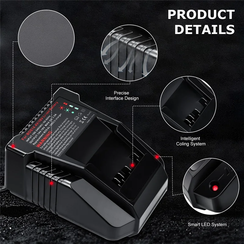 【마지막 기회!】14.4V-18V BAT619G BAT619 BAT609G BAT609 BAT618 BAT610G BAT614 배터리 충전기용 3A 리튬 배터리 충전기