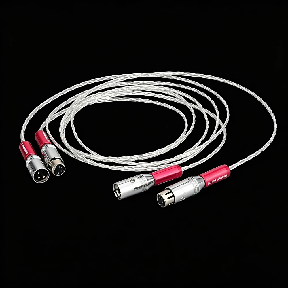 3AG Single Silver audio cable Hifi XLR interconnect cable with Gold plated plug for Amplifier CD player