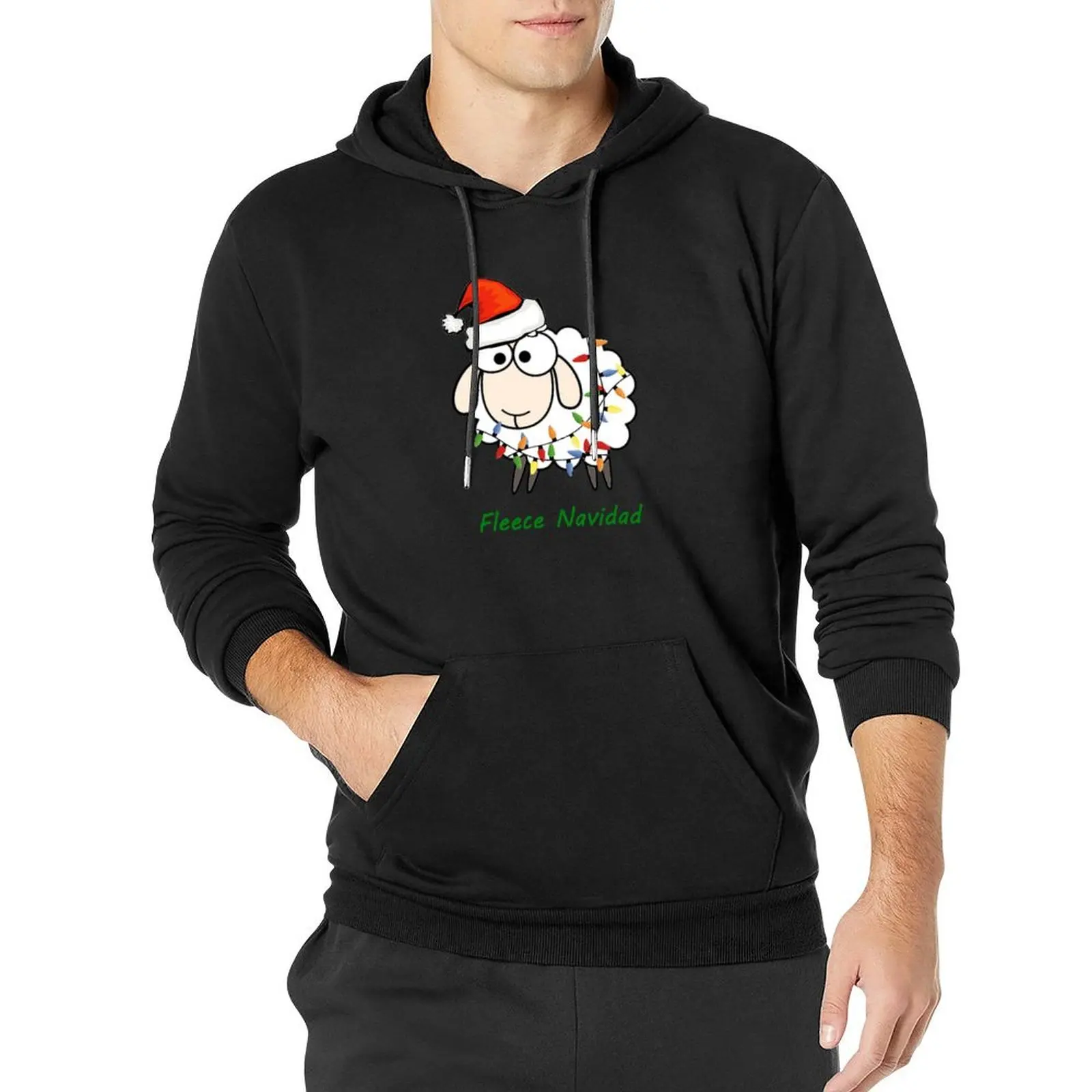 Fleece Navidad - Christmas Sheep Pullover Hoodie autumn jacket men korean clothes hoodie graphic