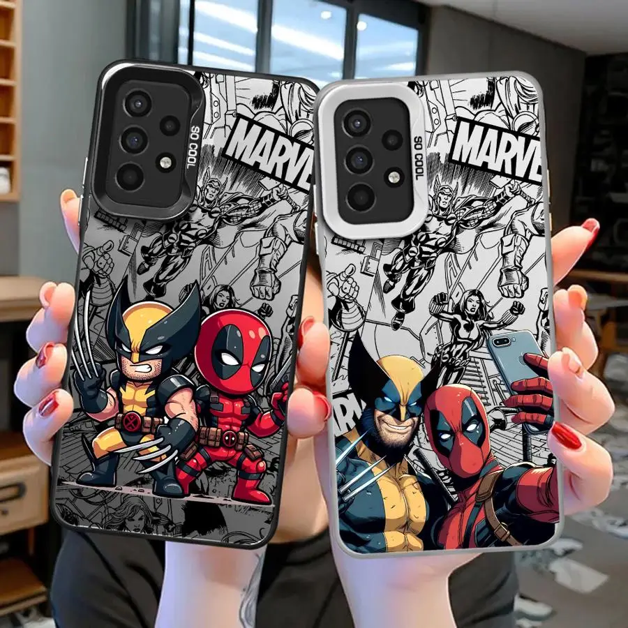 Deadpool Wolverine Phone case for Samsung Galaxy A12 14 A15 13 A16 A23 24 A22 A25 32 A33 A35 51 A34 A52 S 53 A55 71 A72 54 A73