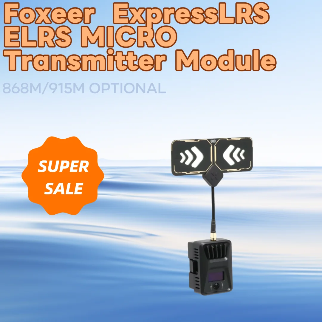 

Модуль передатчика Foxeer 915 МГц/868 МГц ExpressLRS ELRS MICRO 1 Вт с антенной для радиоуправляемых самолетов и дронов дальнего действия