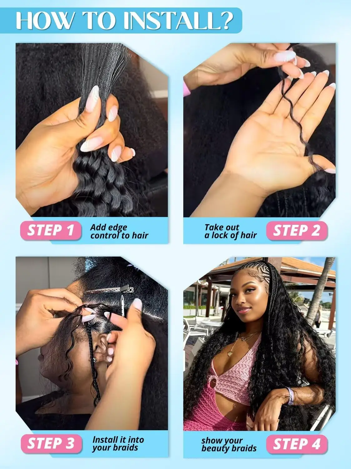 100% Unprocessed Human Hair for Braiding, #99J Burgundy Pre-Separated Curly Bulk Hair, 12A Grade Boho Braiding Hair Extensions, Deep Wine Red Color Real Human Hair,18 Inch 100g 2 Bundles