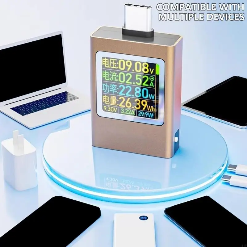L41F Portable USB -C -тестирование инструмента цифрового мультиметра с PD3.1, поддерживаемым напряжением, током и емкостью