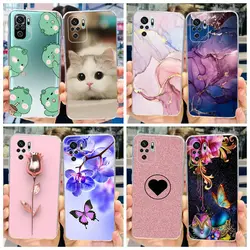 For Xiaomi Redmi Note 10 Pro Max Case Cute Fashion Butterfly Marble Soft Silicone Cover on Redmi Note 10S Note 10 S Note10 Funda