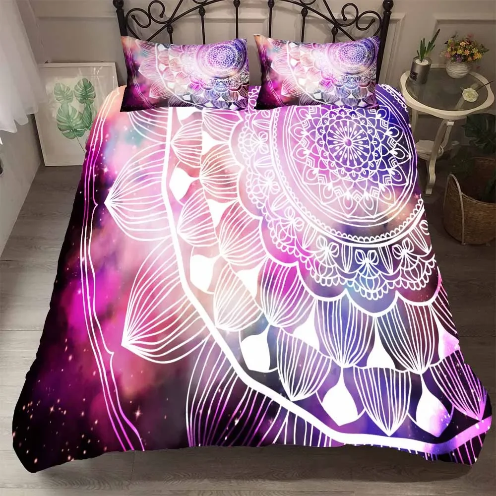 

Bedclothes Free Shipping New Quilt Cover Mandala Super Soft And Comfortable Quilt Cover Set+pillow Cases Luxury Beddengoed Sets