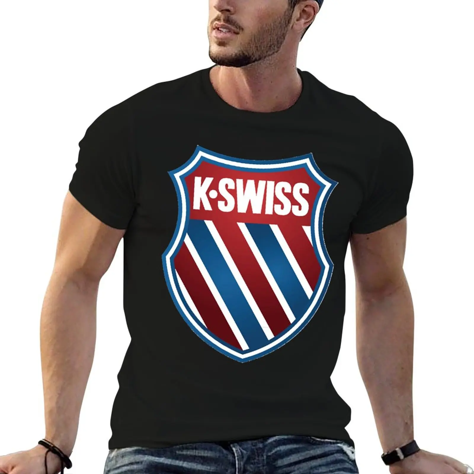 K.SWISS T-Shirt boys animal print aesthetic clothes cotton graphic tees graphic shirts plus size men clothing