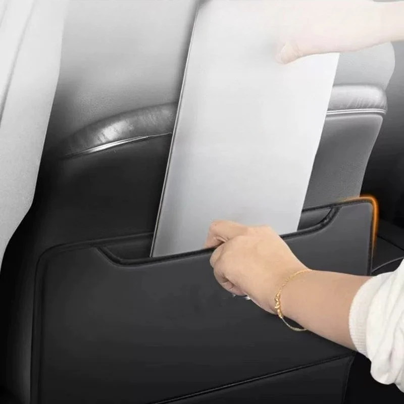 For Chery JAECOO J7 PHEV Seat Kick Guard Wrap-Around Mat with Storage Pocket for Toys and Tablets