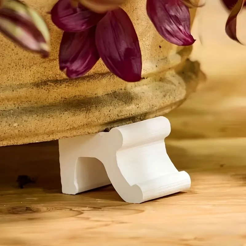 3pcs Flower Pot Stands & Saucers – Feet with Ventilation, Anti-Corrosion, Plant Supports