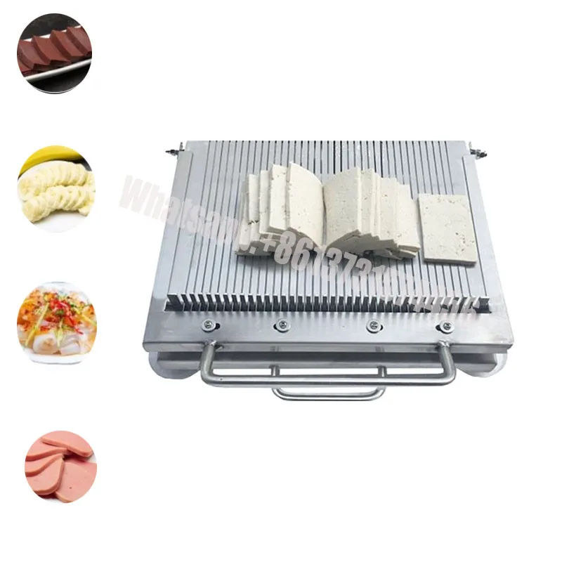 Hand Press Stainless Steel Banana Cutter Soft Fruit Vegetable Sausage Slicer Lunch Meat Slicer Cut Konjac Tofu