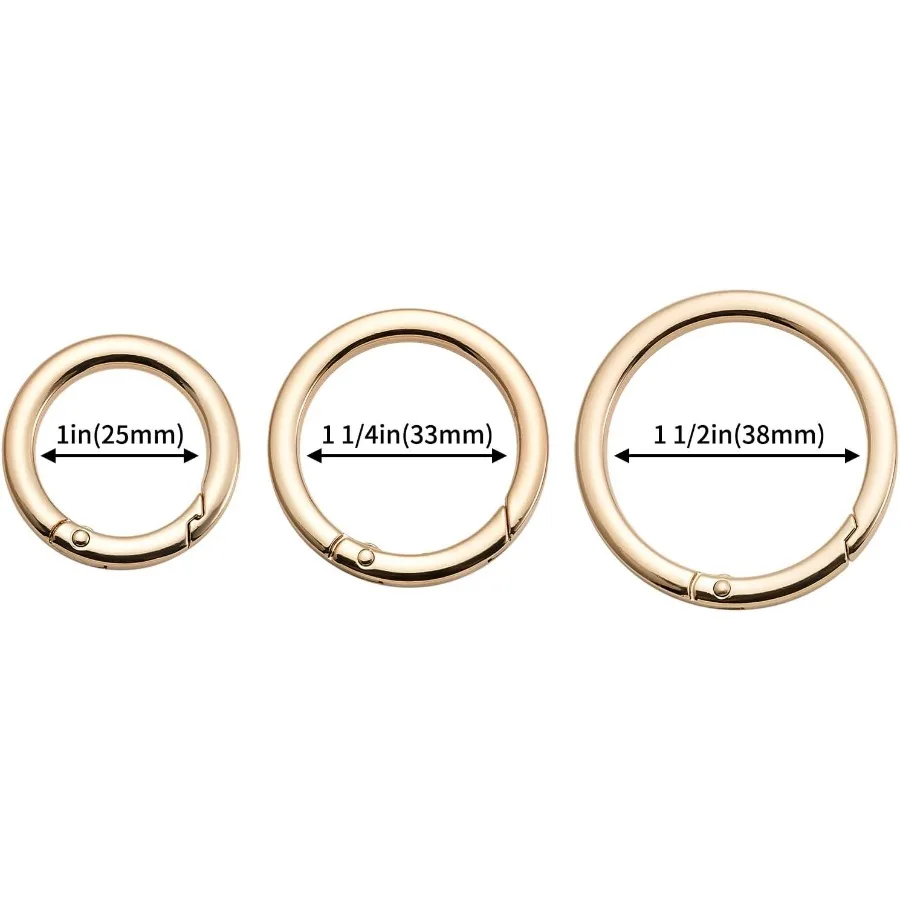 4 قطعة الزناد المسطح الربيع O خواتم سلسلة مفاتيح معدنية حلقة حلقة تسلق مستديرة كليب ل Keyrings مشبك أكياس بوسيس