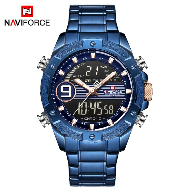 

NAVIFORCE Luxury Brand Date Japan Movt Square Men Quartz Casual Watch Army Military Sports Watch Men Watches Male Leather Clock