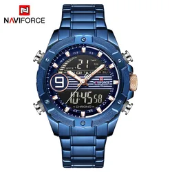 NAVIFORCE Luxury Brand Date Japan Movt Square Men Quartz Casual Watch Army Military Sports Watch Men Watches Male Leather Clock