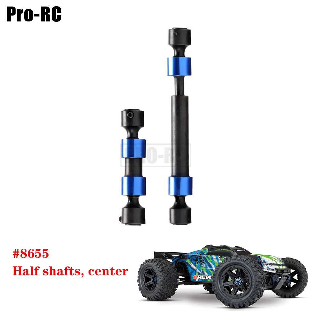 2Pcs Hard Steel CVD Center Drive Shaft 8655 for Traxxas 1/10 E-Revo Summit Revo 3.3 E-MAXX T-MAXX Rc Car Upgrade Part