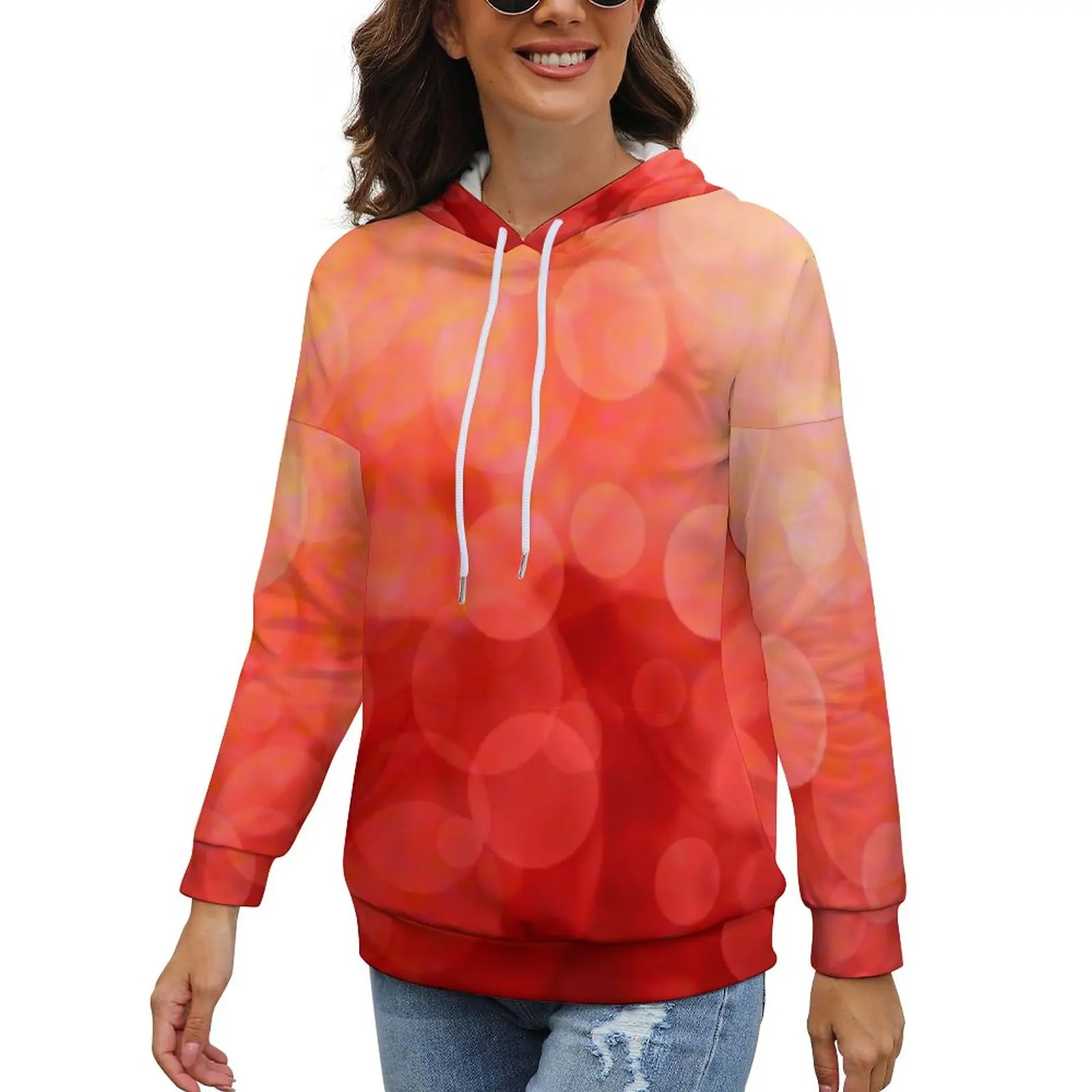 Sudaderas con capucha con estampado de manchas de puesta de sol, ropa de calle con ilustraciones abstractas, sudaderas con capucha estéticas de manga larga para invierno, talla grande 3XL 4XL