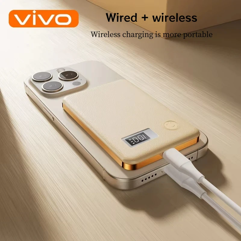 VIVO 50000mAh CCC شهادة رقيقة قوة البنك الترا ل MagSafe المغناطيسي اللاسلكي شحن سريع شاشة عرض البطارية المحمولة #4
