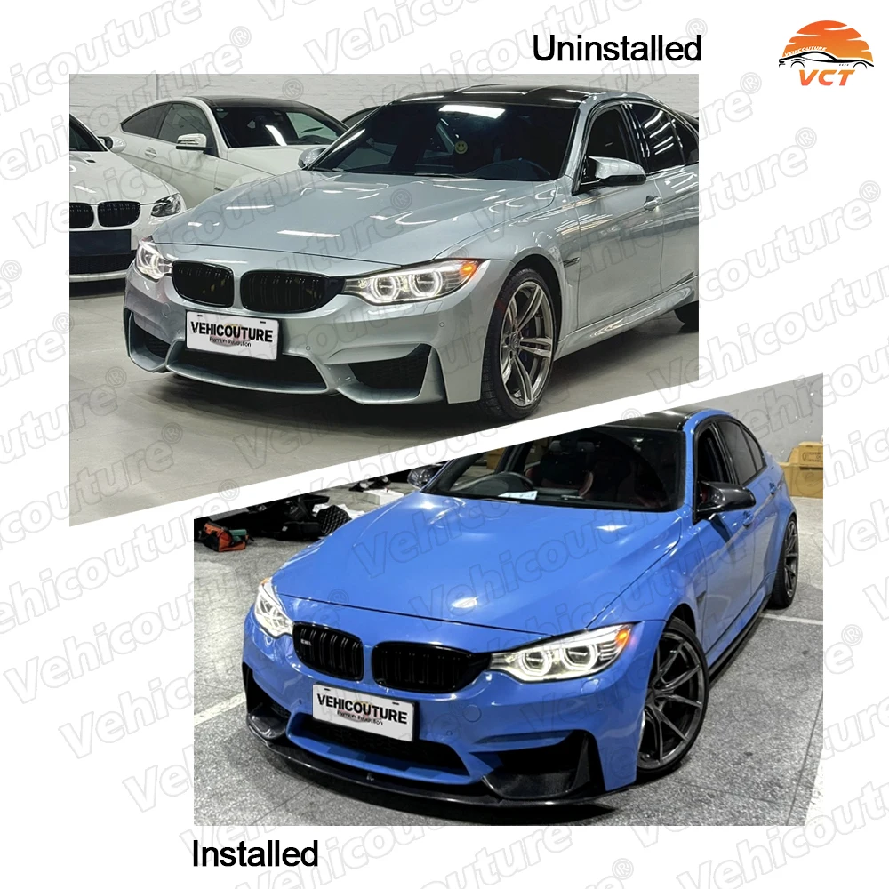 

Обновление автомобильных систем кузова Высококачественная передняя губа с узором из углеродного волокна Яркая матовая черная губа переднего бампера для M4 F82 M3 F80