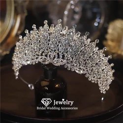 CC Wedding Crowns Women Accessories Bridal Headbands Engagement Hair Ornaments 100% Handmade Crystal Tiaras Pageant Tairas AN451