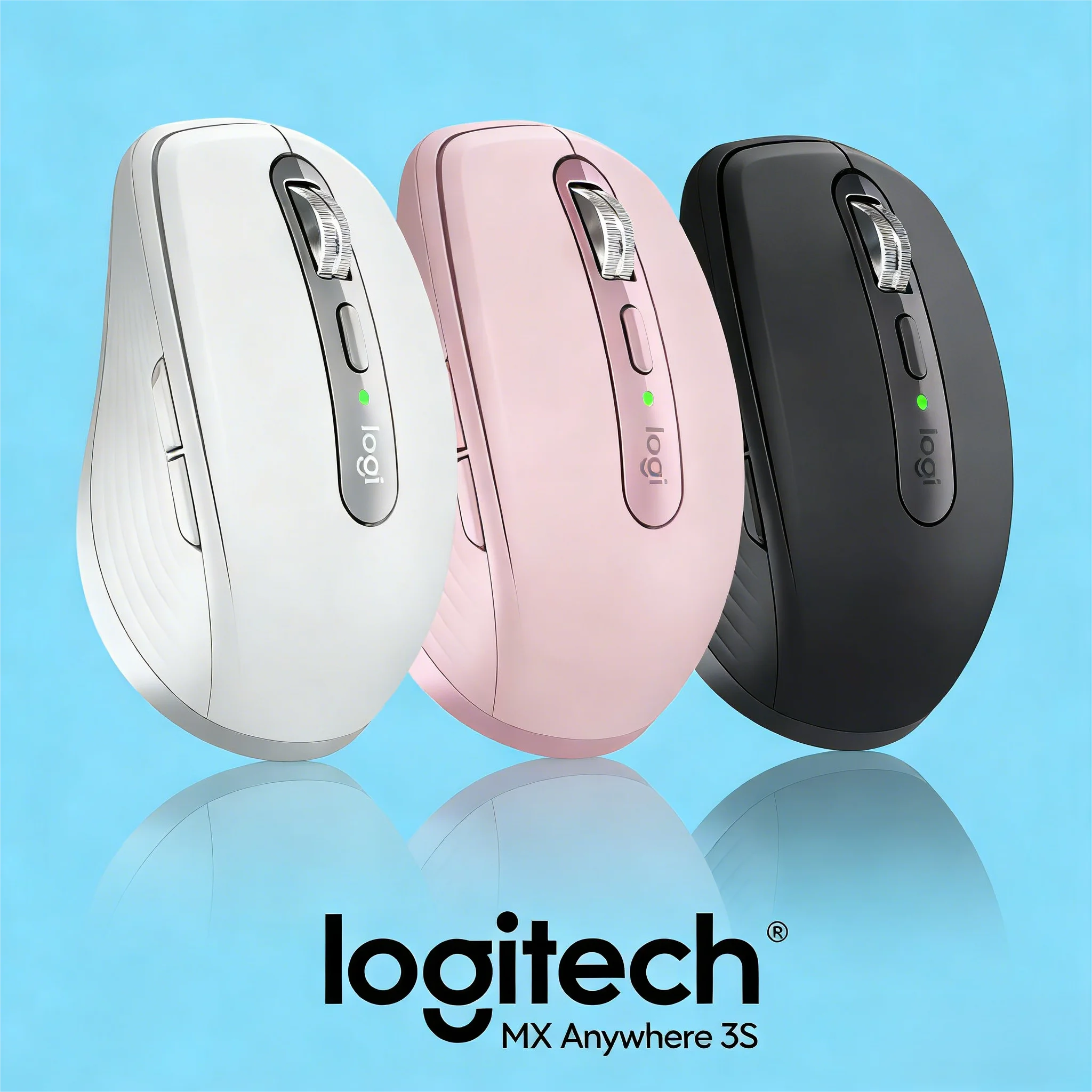 

Logitech MX Anywhere 3S Wireless Ergonomic Mouse, Super Long Battery Life, MagSpeed Scroll, Lightweight Portable for Business
