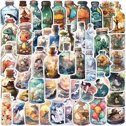 50pcs INS Drink Bottle With Anime Cartoon Things Stickers For Party Gift Skateboard Scrapbooking Laptop Suitcase Toys