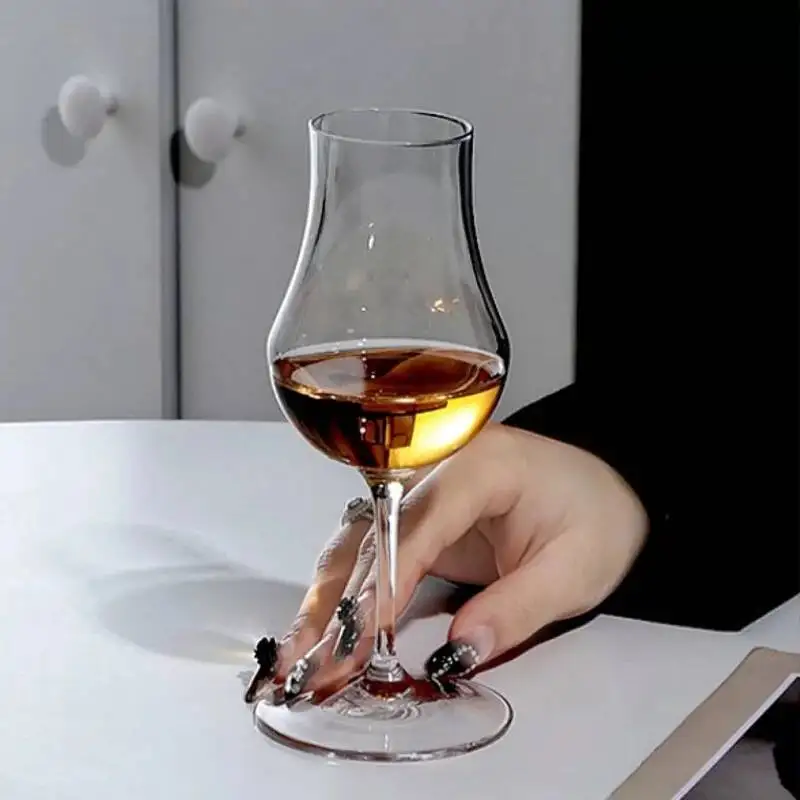 2026 French Style Sommelier Whisky Copita Nosing Glass Crystal Tulip Whiskey Goblet Liquor Sherry Glass Tulip Wine Tasting Cup