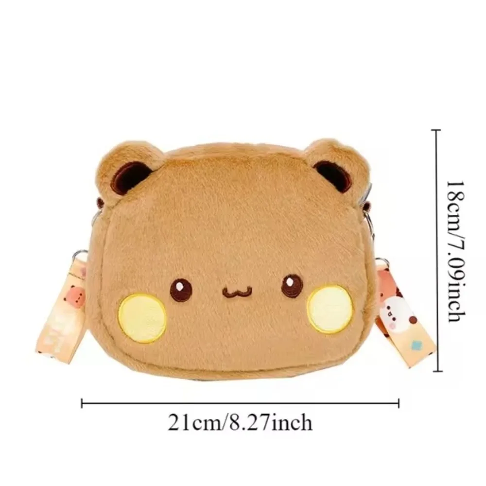 Cute Bear Crossbody Bag Kawaii Anime Bear Figure Bag Fashion Versatile Cartoon Plush Shoulder Bags For Women Girls - view 6