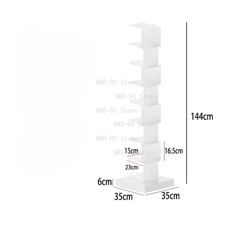 Nordic Creative Influencer Invisible Bookshelf, Floor-Standing Personality Corner Shelf