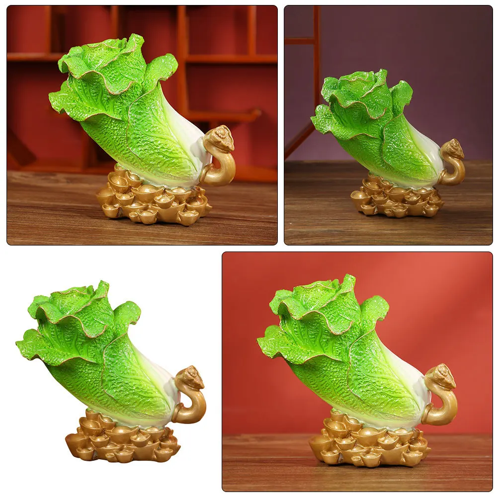 

Chinese Cabbage Decor Living Room Decoration Style Ornament Figurine Artificial Plants