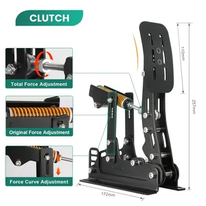 SİMSONN PC Pedalları, Simracing, Evet, Yarış Simülatörü, bir Pedal, hidrolik, PC için, Kokpit, Logitech, G27, G29, Thrustmaster 6 Büyük satış, su ile çalışan №3'e pedal çeviriyor