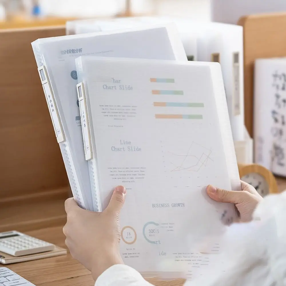 30 Pages Size A4 File Folder Large-Capacity Multilayer Examination Paper Bag Thickened Loose Leaf Folder