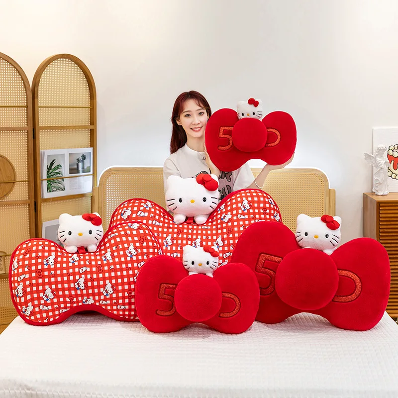 60 سنتيمتر سانريو Kawaii مرحبا كيتي ألعاب من نسيج مخملي محشوة دمية المعانقة وسادة هدية الاطفال عيد الميلاد عيد الميلاد مكتب وسادة مصنع بالجملة