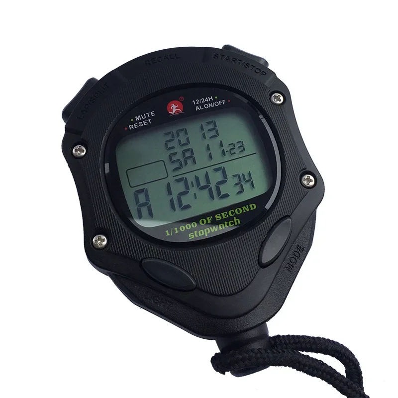 Professional Digital Stopwatch Timer Multifuction Handheld Training Timer Portable Outdoor Sports Running Chronograph