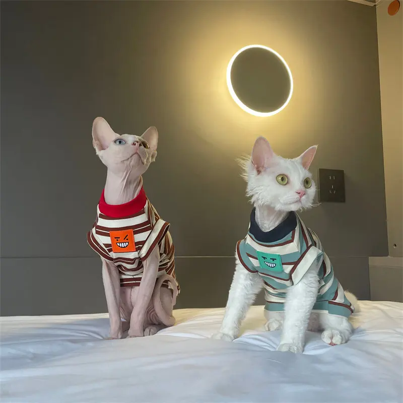 Ropa de algodón para gatos Sphynx y Devon Rex de verano y primavera - imagen 2