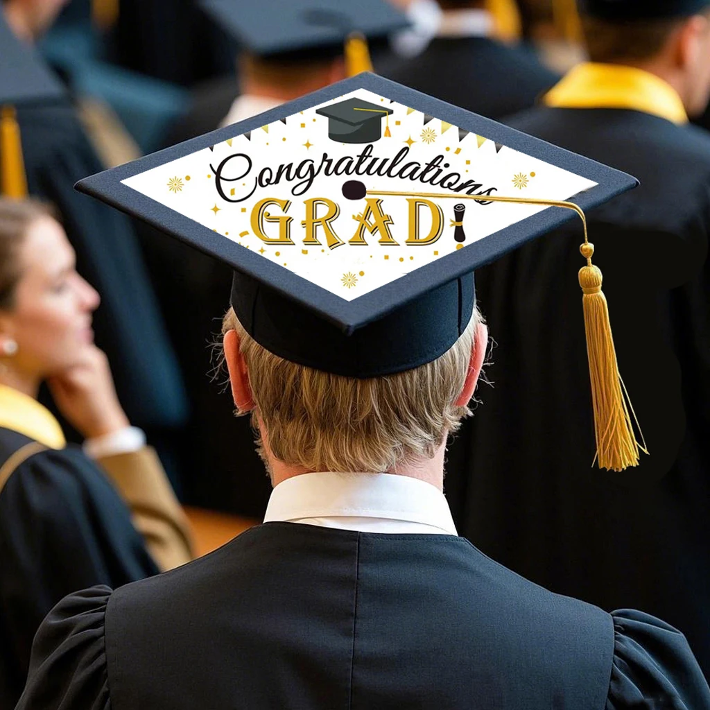 20 unids/lote personalizado 24cm adultos gorras de graduación sublimación gorras de graduación sombrero en blanco gorra de graduación para prensa de calor