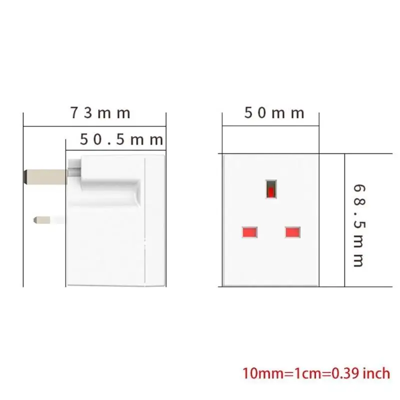 R53C 13A منصهر محول التيار المتردد الجداري موسع الطاقة لأجهزة الكمبيوتر المحمول والكمبيوتر والتلفزيون 3 طرق و3 دبابيس