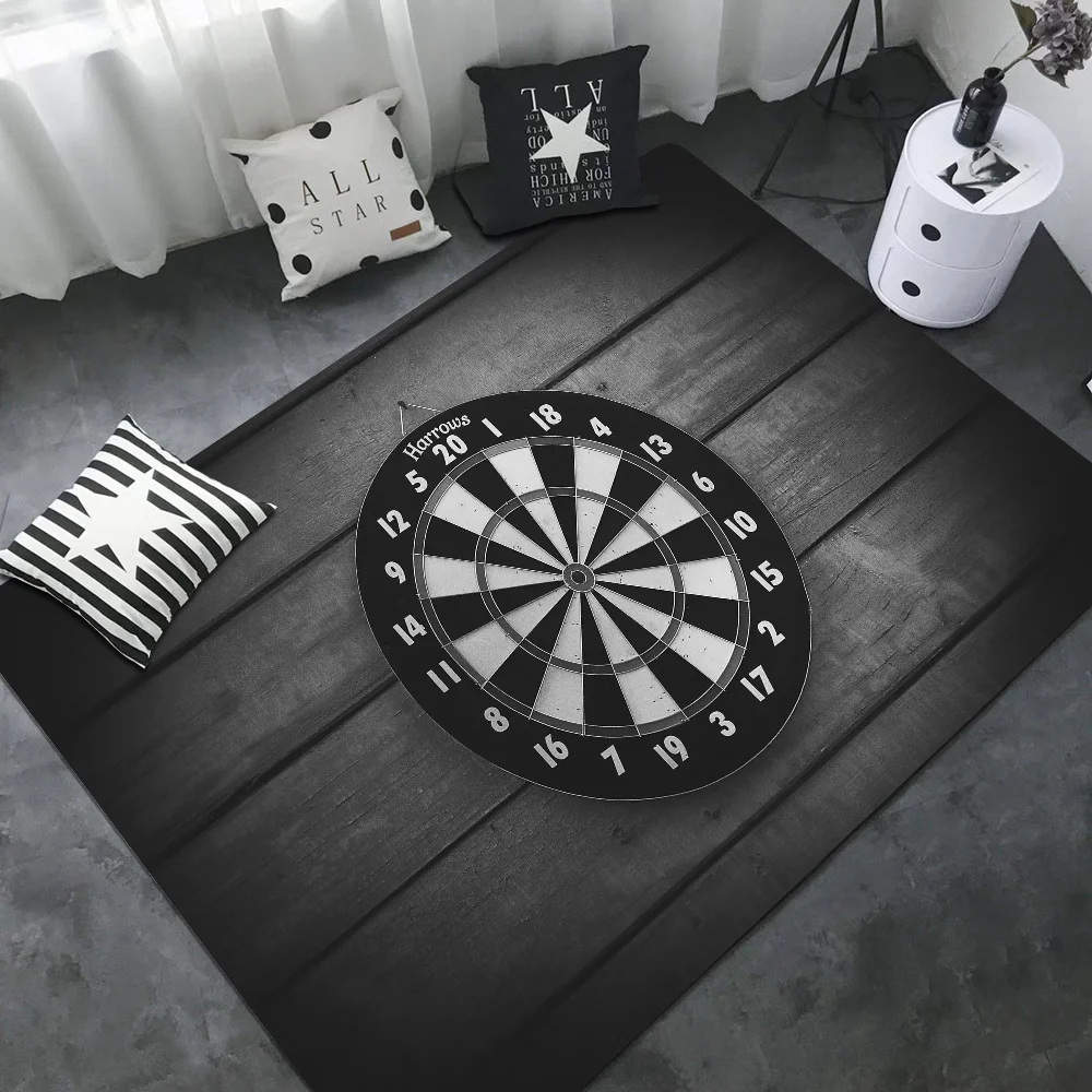 DARTS Dart Board Arrow Floor Mat Floor Mat Rectangle Anti-slip Home Soft Badmat Front Door Indoor Outdoor Mat Hotel Decor Mat