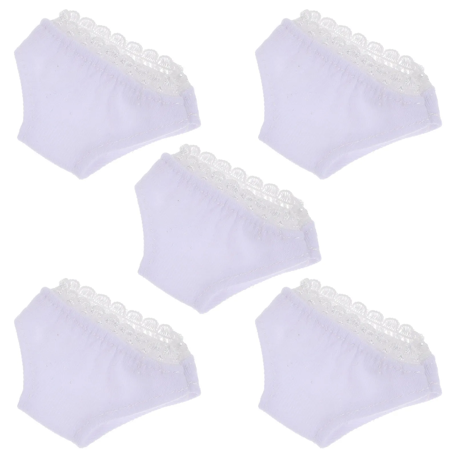 5Pcs Cotton Cloth Panties White Mini Elastic Baby Underwear for Attractive Accessories Panties
