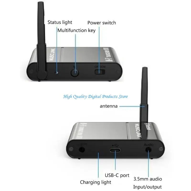 U2JE Stereo Hifi Music Streaming Hifi Беспроводная адаптер с низкой задержкой длинные диапазоны