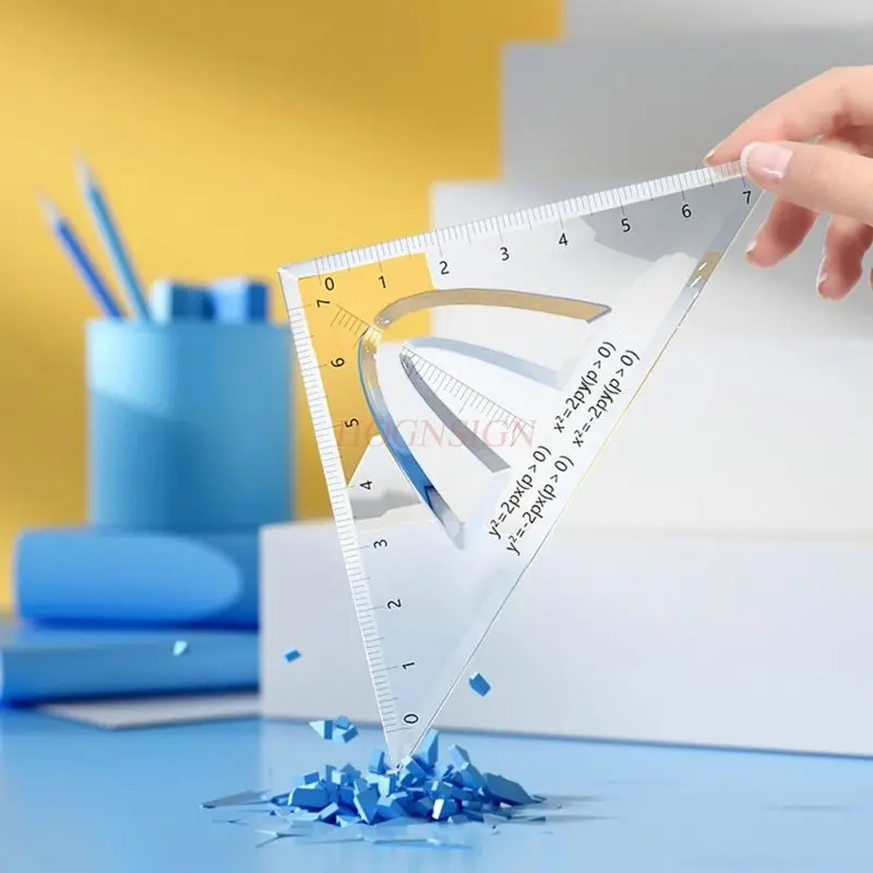 4 шт./компл. функциональная линейка, многофункциональная линейка для геометрического рисования, линейка, треугольная линейка, набор транспортировочных линеек
