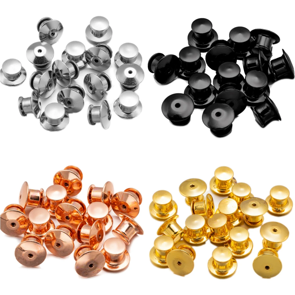 Fermoir à tête plate pour broches, Badges à revers, aiguilles en émail et artisanat de bricolage sans aiguille, 20 pièces