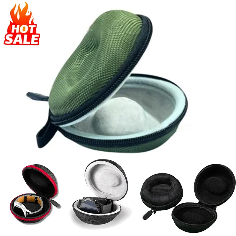 Portable Watch Travel Case EVA Watch Storage Box Waterproof Watch Holder Zippered Smartwatch Container Single Watch Organizer
