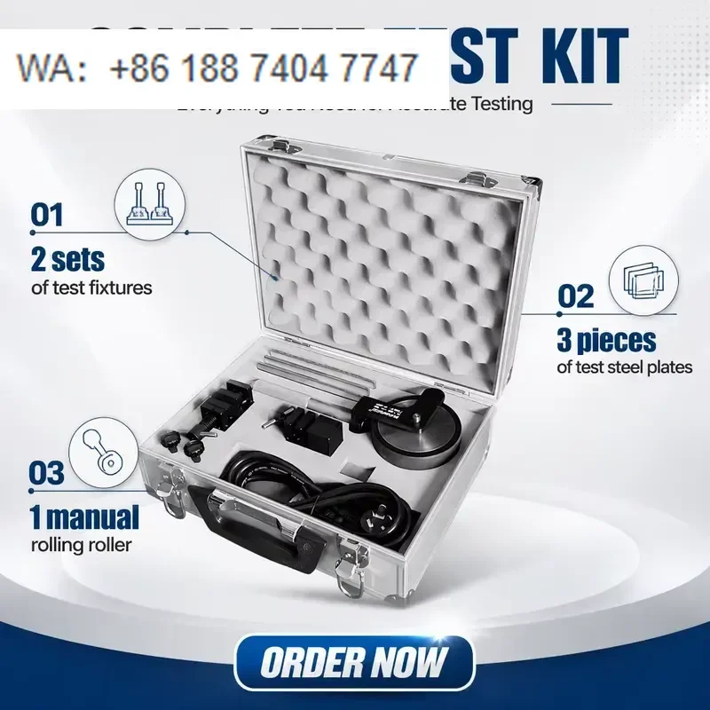 KeJian Electronic Peel Force Tester Kit Box Complete Set for Fixtures Steel Plates Manual Rolling Roller Release Film Testing