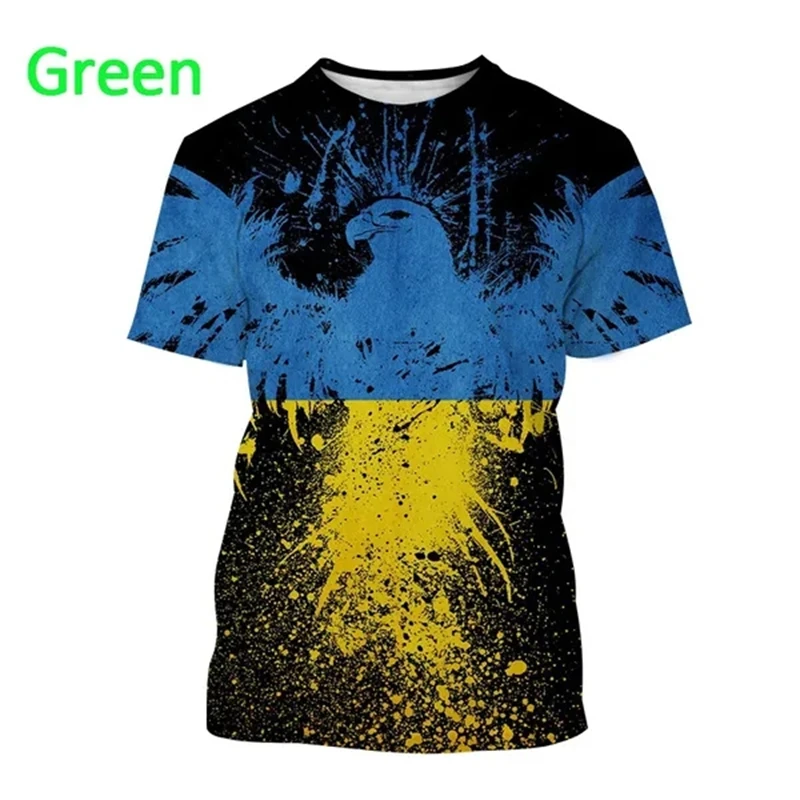 New Hot Sale Ukrainian Flag Ukraine Theme Art 3d Print Mens Clothes Short-sleeved T Shirt I Love Ukraine Unisex Streetwear Tops