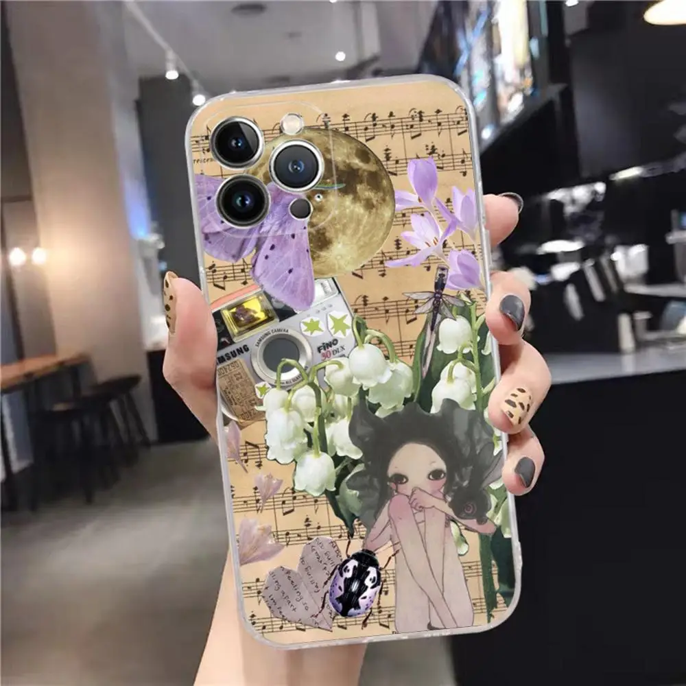 Aya Takano Paint Phone Case For iPhone 15 14 11 12 13 Mini Pro XS Max Cover 6 7 8 Plus X XR SE 2020 Funda Shell