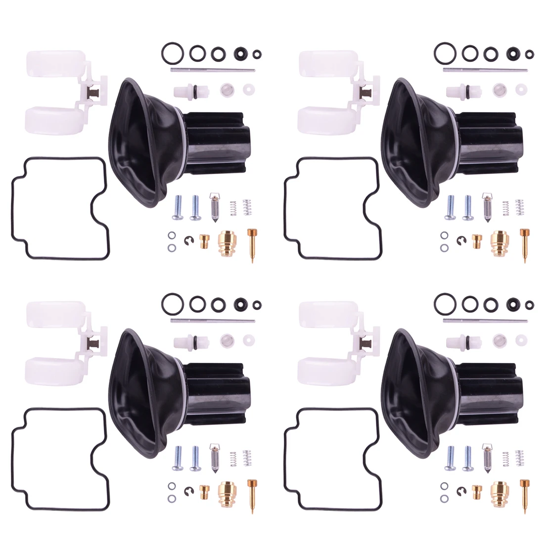 

4 Sets Durable Carburetor Diaphragm Float Repair Kit Fit for Yamaha XVS 1100 1999 2000 2001 2002 2003 2004 2005 2006 2007