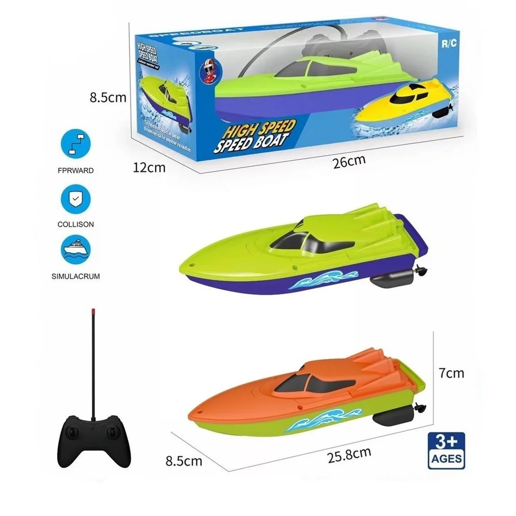 Mini barco rc barcos de controle remoto de alta velocidade modelo infantil racer de água barcos rc crianças meninos piscina ao ar livre brinquedos presentes para meninos adultos