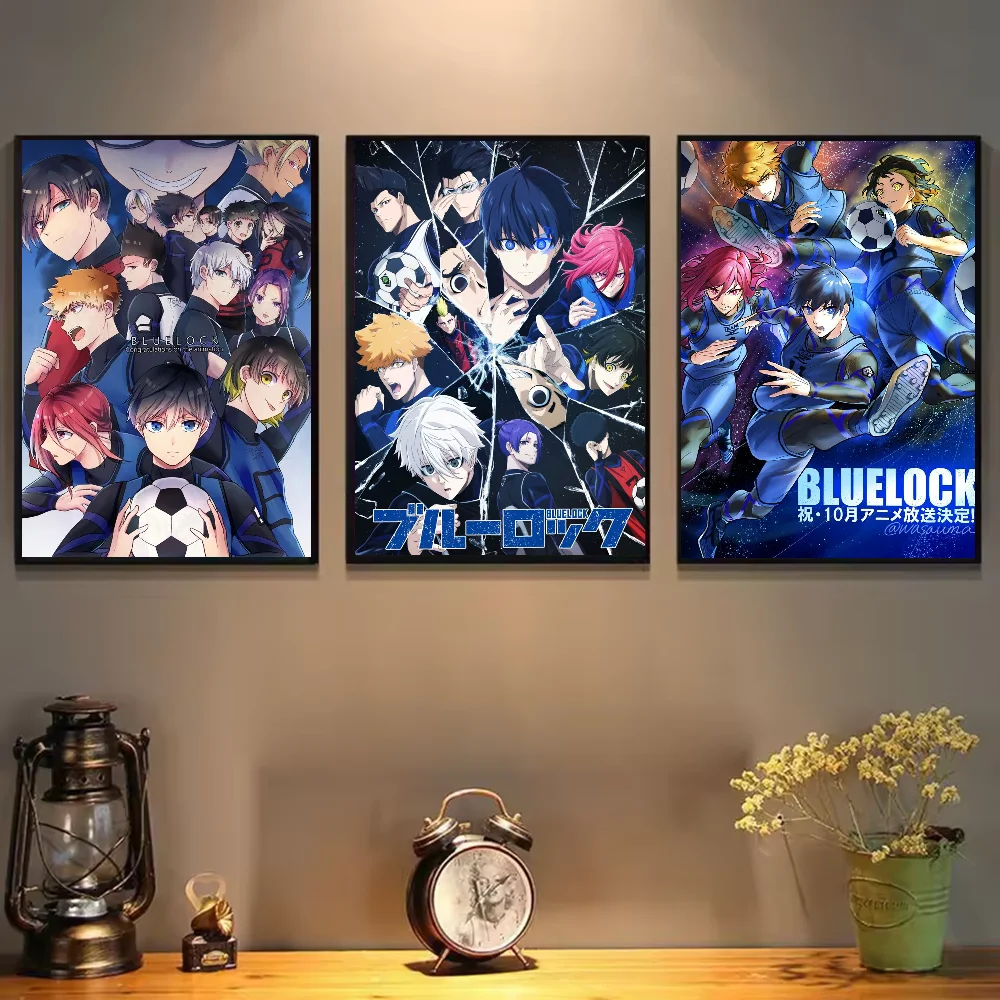 شعبية اليابانية أنيمي الأزرق قفل المشارك HD الفن لزجة الجدار مقاوم للماء غرفة المعيشة المنزلي غرفة نوم بار الديكور الجمالي #3