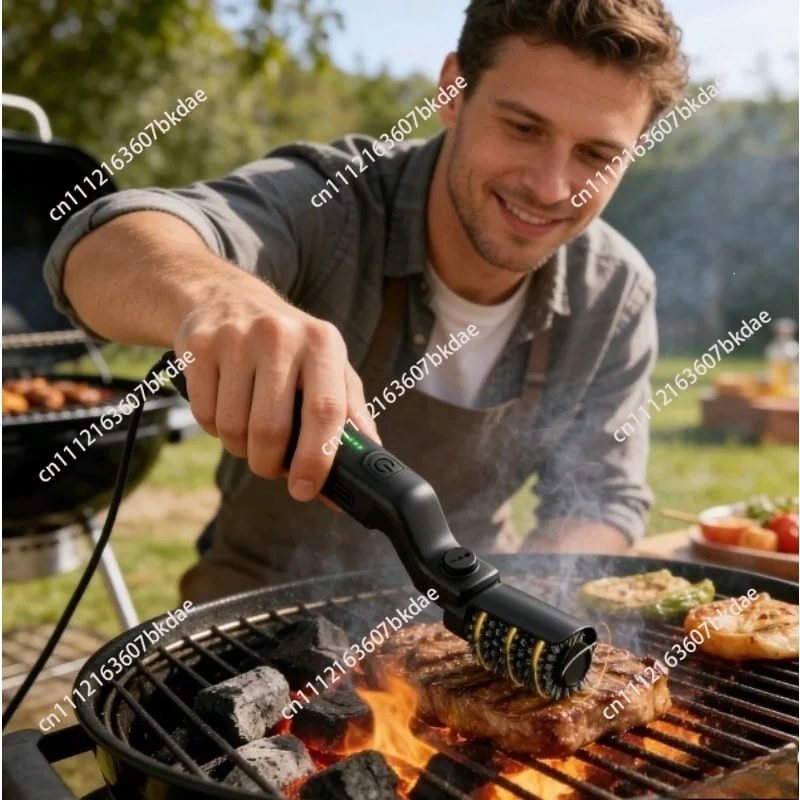 Electric Grill Brush for Cleaning Heavy - oil Stains on Grill Grates